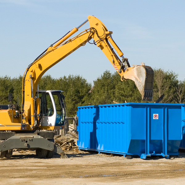 are there any restrictions on where a residential dumpster can be placed in Bear Creek California